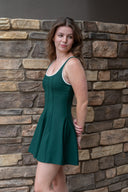 Racquet Maxine Mini Dress - Racing Green