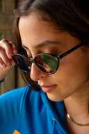 Nouveau Polarized Sunglasses - Polished Black-Grey