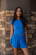 Breeze Fit Short - Sapphire Coast