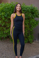 Jenn 7/8 Leggings- Black/Lemon