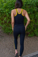 Fern Tank Top - Black / Lemon