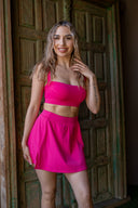 Venus High Waist Rigor Skort - Berry