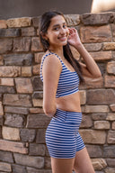 Sparrow Short - Navy Stripe