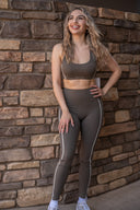 Dynamic Full Length Legging - Major Brown