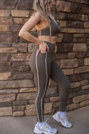 Dynamic Full Length Legging - Major Brown