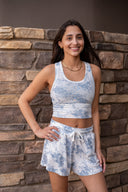 Take It Easy Bra - Toile Print Washed Blue