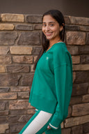 Courtside V-Neck Sweat - College Green