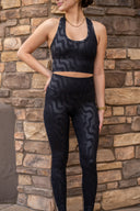 Notch Bra - Black Cosmic Ripple
