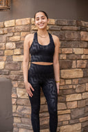 Notch Bra - Black Cosmic Ripple