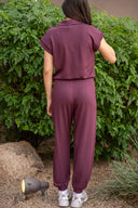 Evie Fleece Sleeveless Polo - Dark Cherry