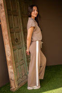 Evie Fleece Sleeveless Polo - Latte