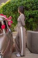 Louise Rib Long Sleeve - Latte