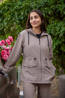 Reggie Water Repellant Jacket - Latte / Black