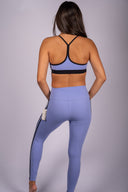 Ella High Waist Airweight 7/8 Legging - Purple Haze / Black