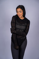 Avery Sweater Top - Black