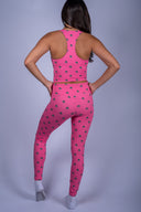 Yara Top - Flamingo Fronds Waffle