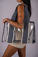Case-Mate Navy Gingham Jelly Tote