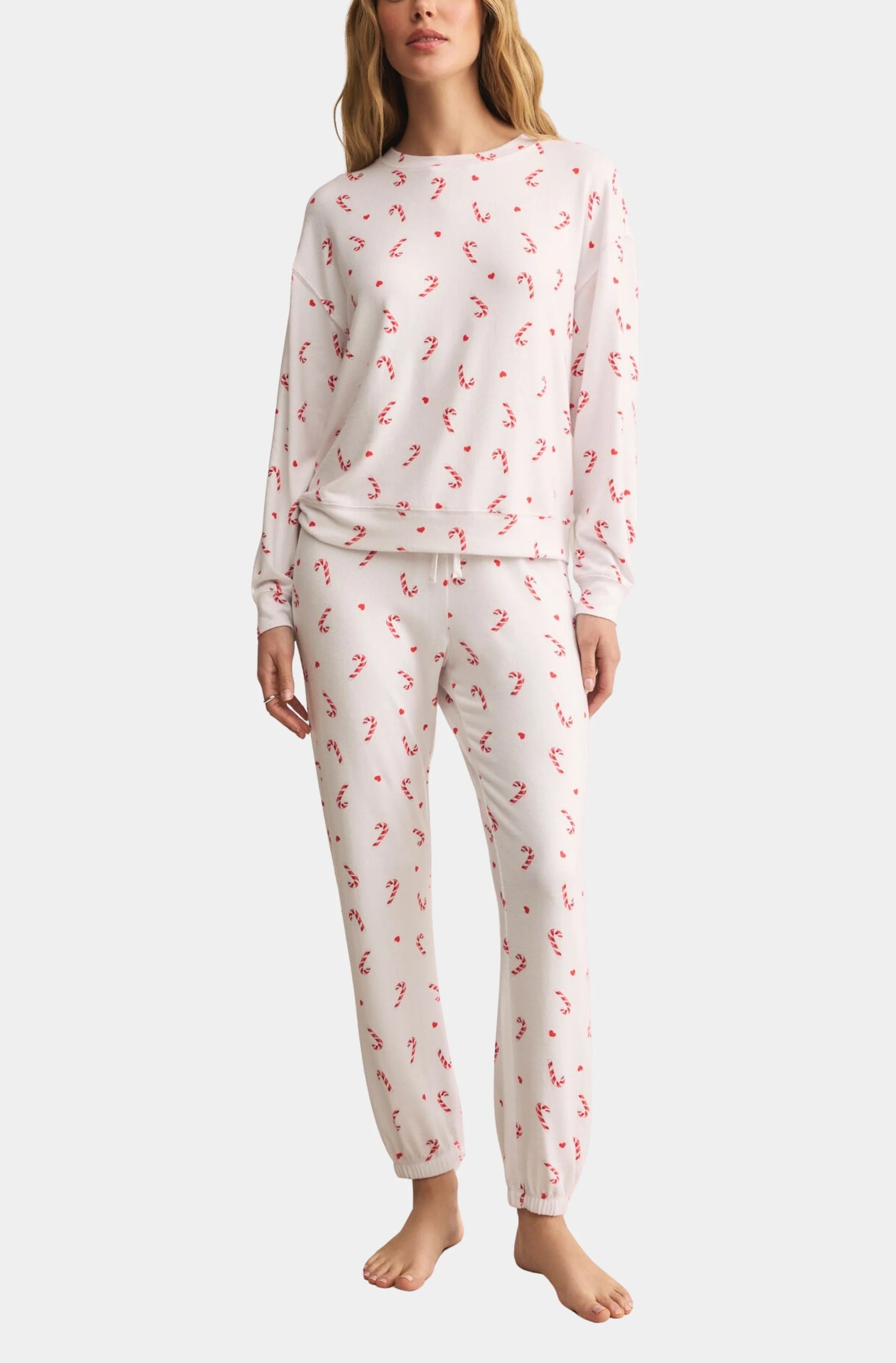 Cozy Candy Cane Set- White