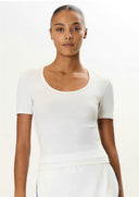 Ashby Rib Short Sleeve- White