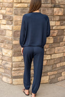 Andie Oversized Fleece Sweatpant - Indigo