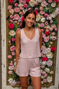Horizon Rib Short - Pink Pearl