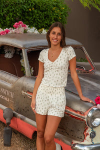 Montana Floral Top - Crystal