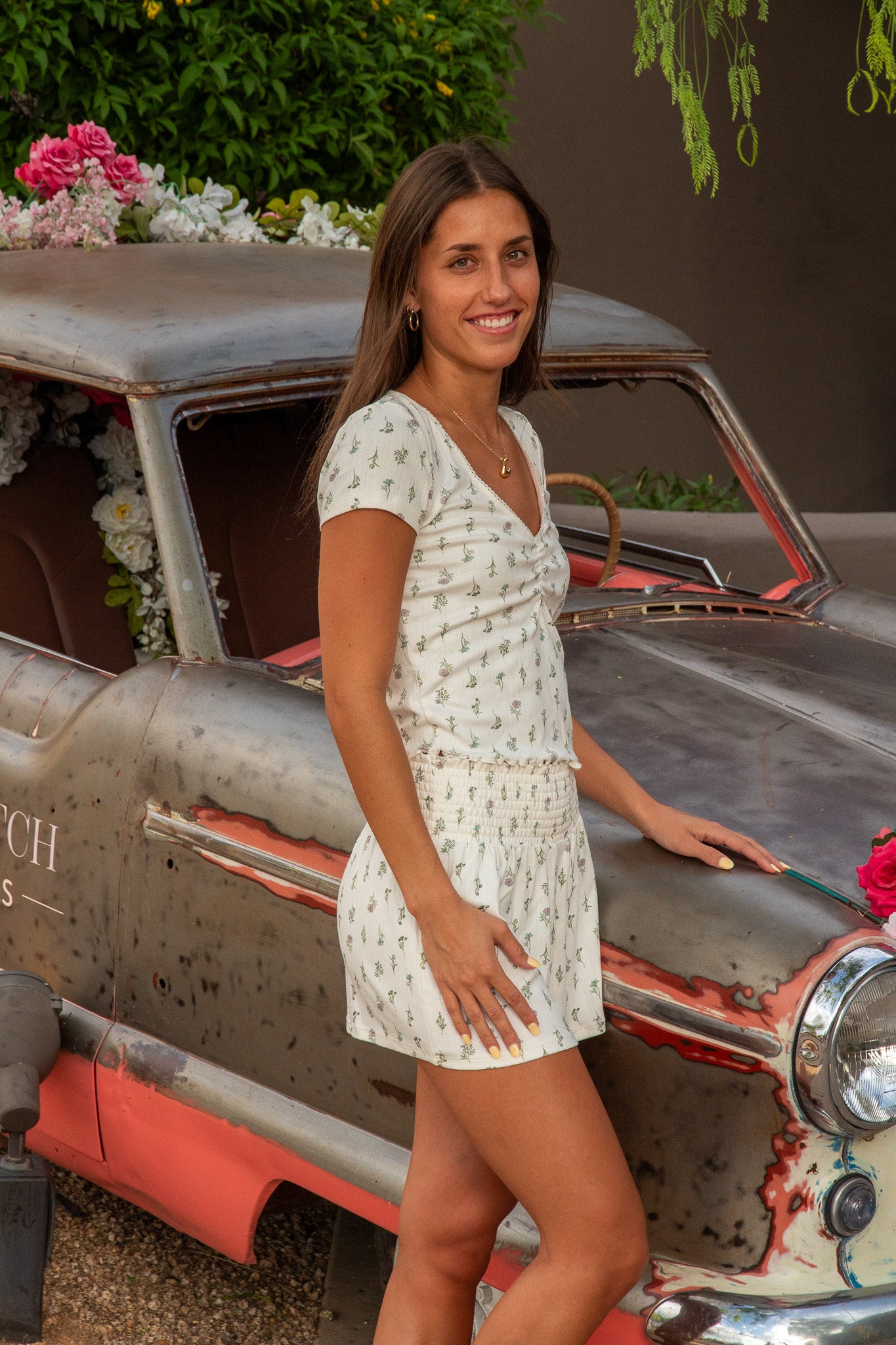 Montana Floral Top - Crystal