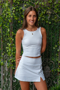 Never Better Rib Skirt - White