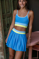 Irina Skirt - Marina Blues Colorblock