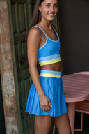 Irina Skirt - Marina Blues Colorblock