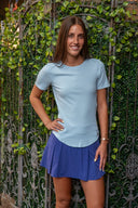 Essential Ladder Stitch Tee - Ice Blue