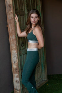 Cali Active Rib Bra- Heather Military