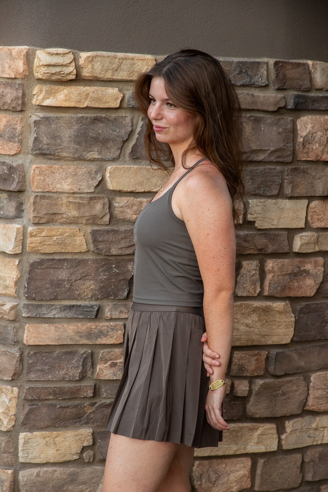 Full Swing Mini Skirt- Tavern