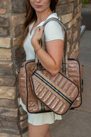 Sporty Spice Pickle Bag- Dark Nude Patent