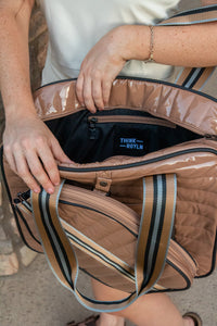 Sporty Spice Pickle Bag- Dark Nude Patent