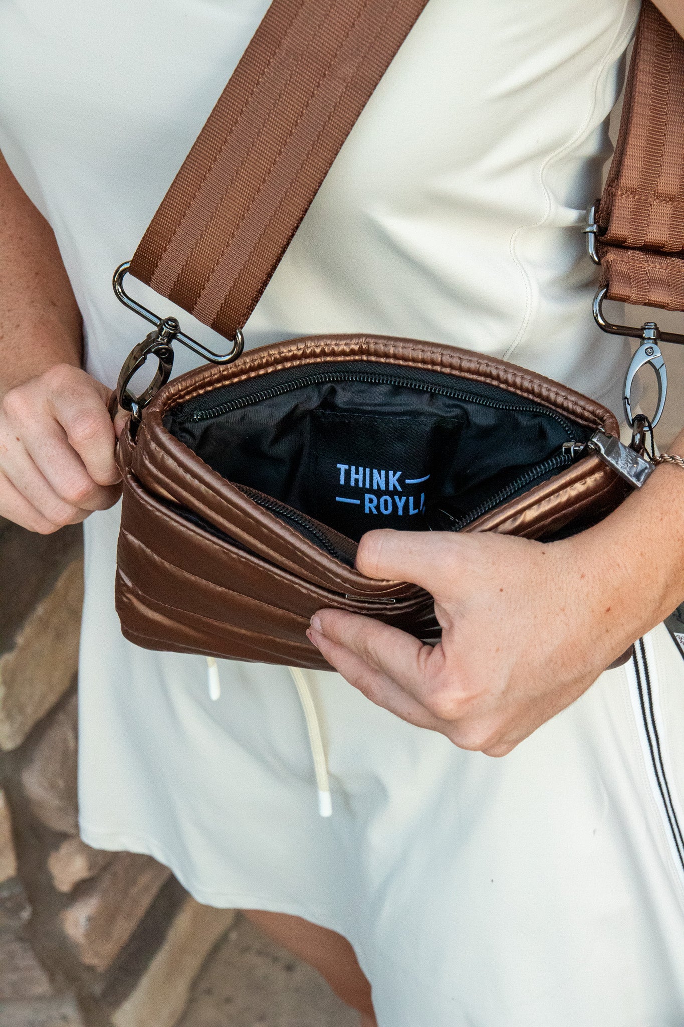 Bum Bag/Crossbody- Pearl Chestnut