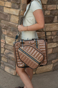 Sporty Spice Pickle Bag- Dark Nude Patent