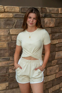 Kira Dolphin Shorts - Cream