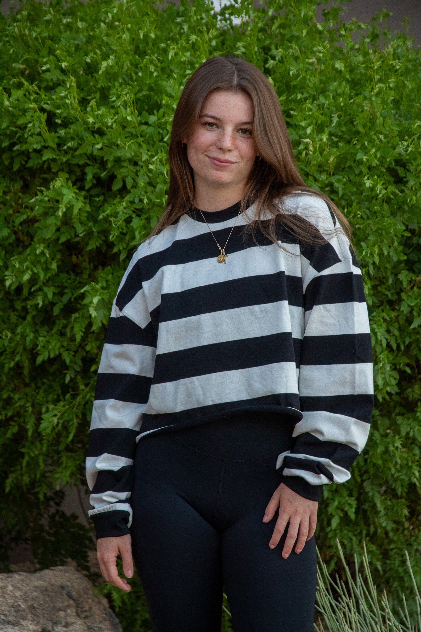 Oxford Long Sleeve - Black/White