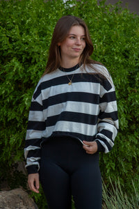 Oxford Long Sleeve - Black/White