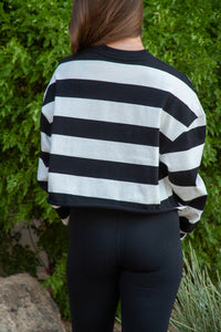 Oxford Long Sleeve - Black/White