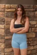 Eyelet Short- Baby Blue