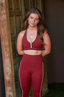 Ida Top - Maroon Merlot Colorblock