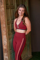 Ida Top - Maroon Merlot Colorblock