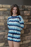 Balboa Short - Ultramarine Chevron