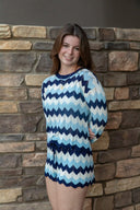 Balboa Short - Ultramarine Chevron