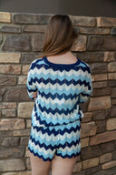 Balboa Short - Ultramarine Chevron