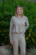 Heather Ottoman Pant - Oatmeal