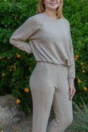Heather Ottoman Pant - Oatmeal