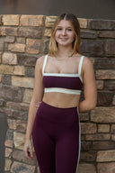 Monah Rigor Bra - Dark Cherry / Creme